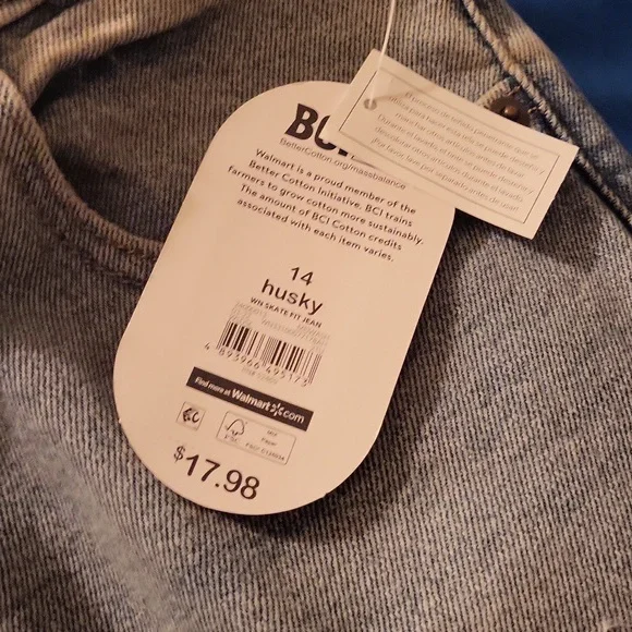 Denim Colored Stone Washed Jeans - Picture 3 of 3